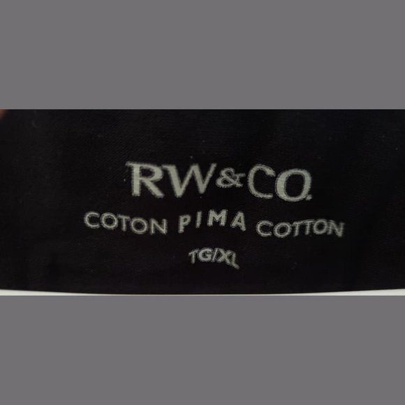 2 for $60 RW&CO Pima Cotton V-Neck T-Shirt - Picture 4 of 6